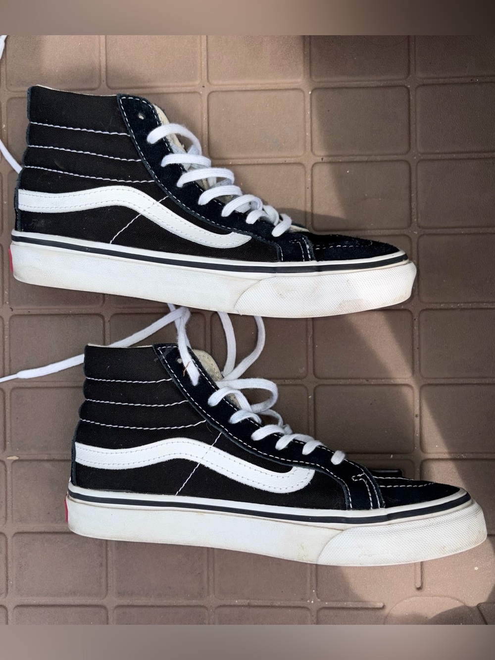 Vans Womens Sk8 Hi High Top Lace Up Sneakers US Size 5 Black Skate Shoes